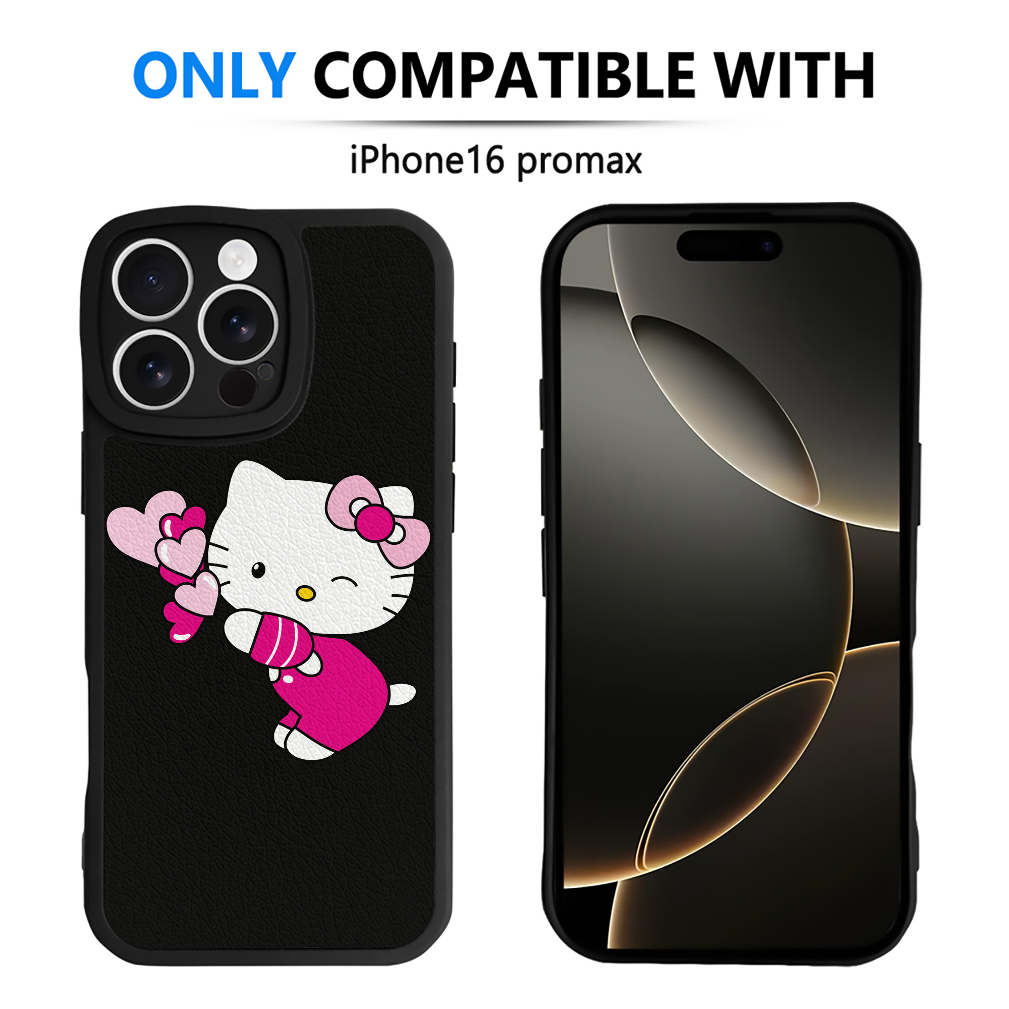 （画像用） Hello Kitty ハローキティ 【iPhone 16シリーズ対応】シリコンスマホケース（レザー調） 材質：シリコン